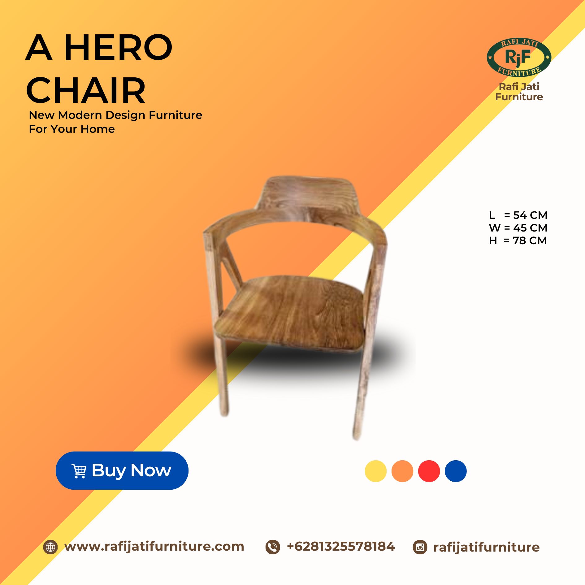 A Picture of A Hero Chair By Rafi Jati Furniture Jepara