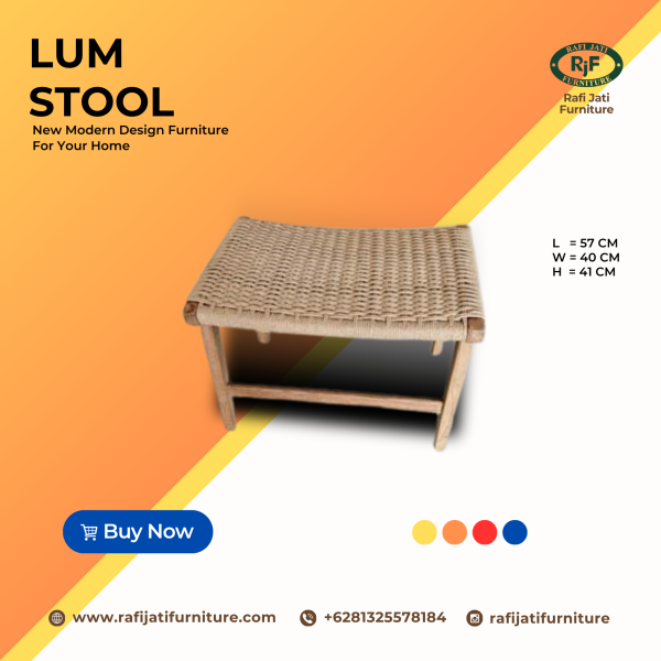 A Picture of Lum Stool By Rafi Jati Furniture Jepara