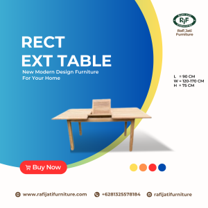 A Picture of Rectangular Ext. Table By Rafi Jati Furniture Jepara