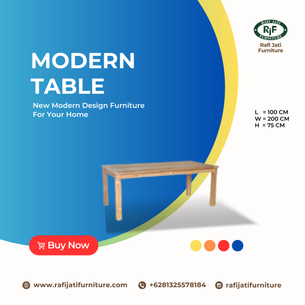 A Picture of Modern Table By Rafi Jati Furniture Jepara