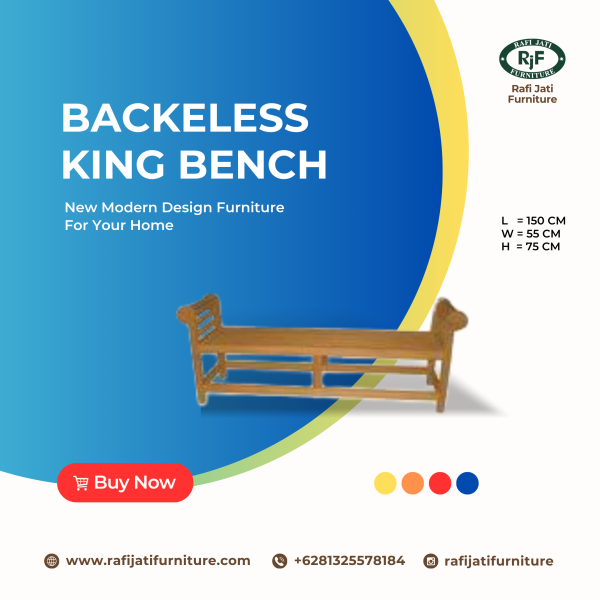 A Picture of Backless King Bench By Rafi Jati Furniture Jepara