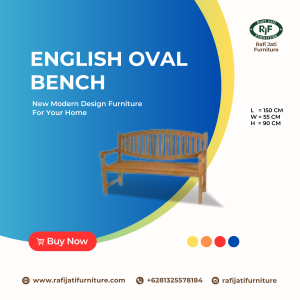 A Picture of English Oval Bench 180 cm By Rafi Jati Furniture Jepara