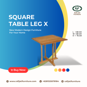 A Picture of Square Table Leg X By Rafi Jati Furniture Jepara