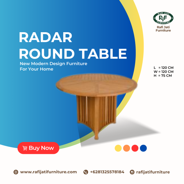 A Picture of Radar Round Table 120 cm By Rafi Jati Furniture Jepara
