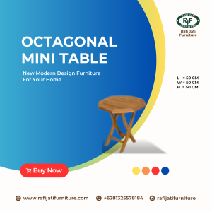 A Picture of Octagonal Mini Table By Rafi Jati Furniture Jepara