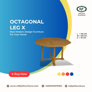 A Picture of Octagonal Table Leg X 120 cm By Rafi Jati Furniture Jepara