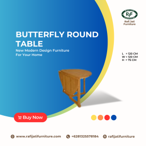 A Picture of Butterfly Round Table 120 cm By Rafi Jati Furniture Jepara