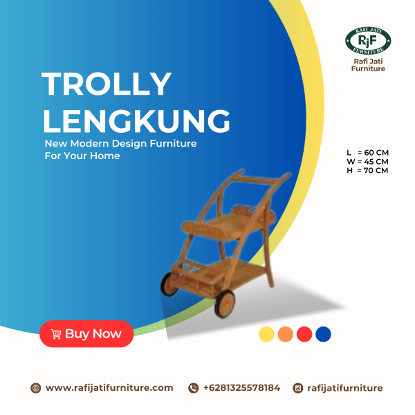 A Picture of Trolley Lengkung By Rafi Jati Furniture Jepara