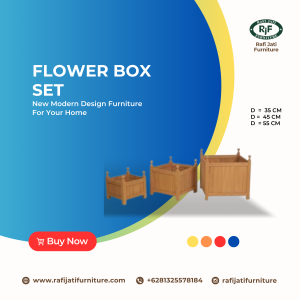 A Picture of Flower Box Set (3 Pcs) By Rafi Jati Furniture Jepara