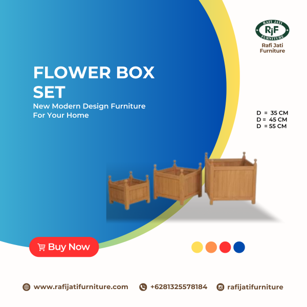 A Picture of Flower Box Set (3 Pcs) By Rafi Jati Furniture Jepara