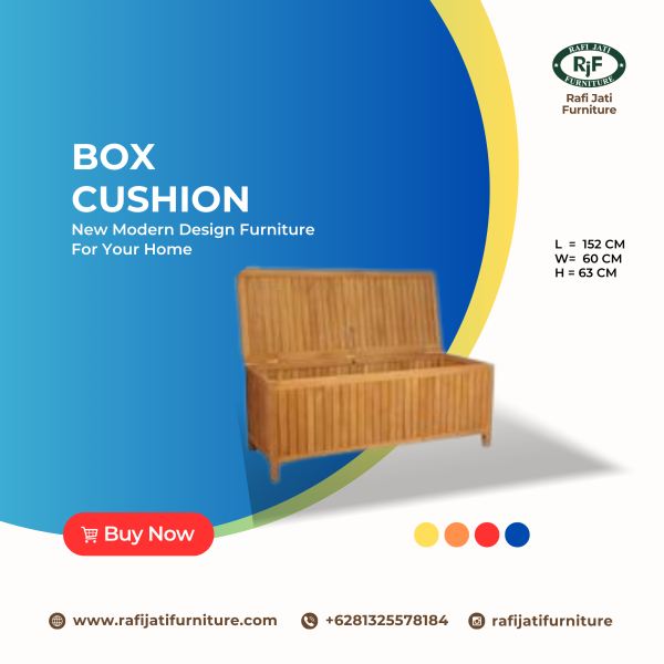A Picture of Box Cushion By Rafi Jati Furniture Jepara
