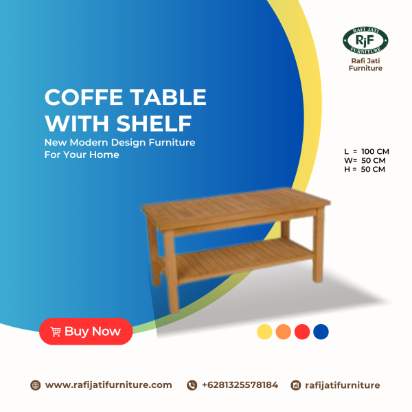 A Picture of Coffee Table With Shelf By Rafi Jati Furniture Jepara