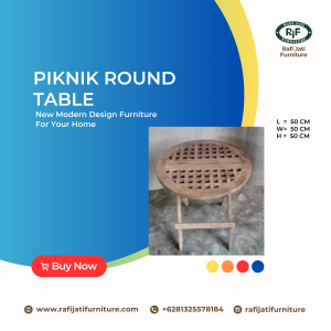 A Picture of Picnic Round Table By Rafi Jati Furniture Jepara