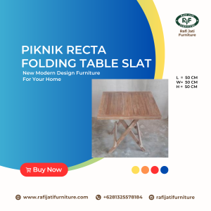 A Picture of Picnic Rectangular Folding Table Slat By Rafi Jati Furniture Jepara