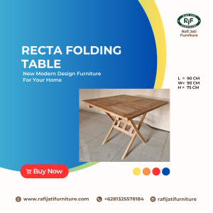 A Picture of Rectangular Folding Table By Rafi Jati Furniture Jepara