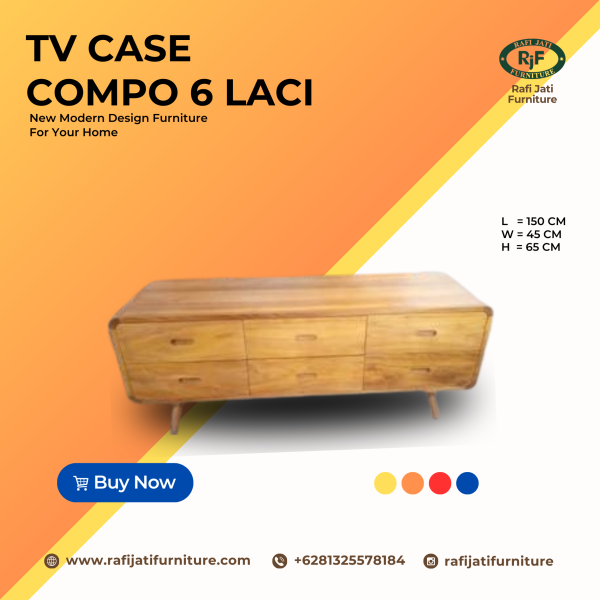 A Picture of TV Case Compo 6 Laci By Rafi Jati Furniture Jepara