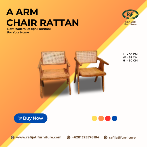 A Picture of An Arm Chair Rattan By Rafi Jati Furniture Jepara