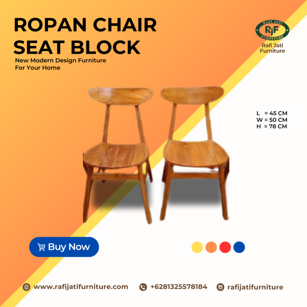 A Picture of Ropan Chair Seat Block By Rafi Jati Furniture Jepara