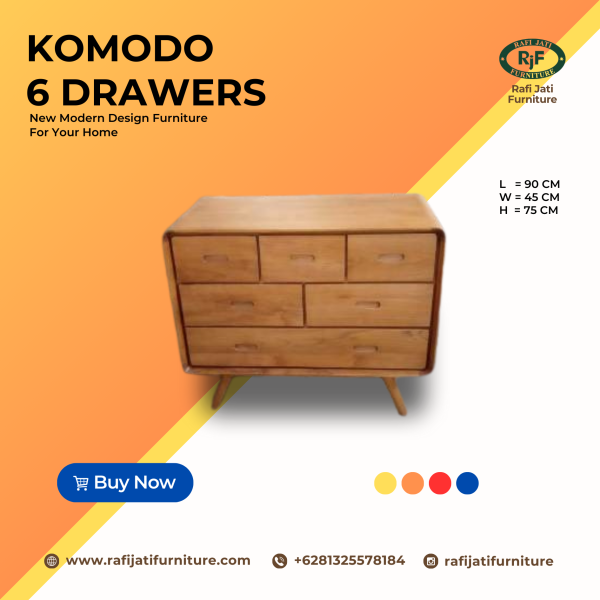 A Picture of Komodo 6 Drawer By Rafi Jati Furniture Jepara