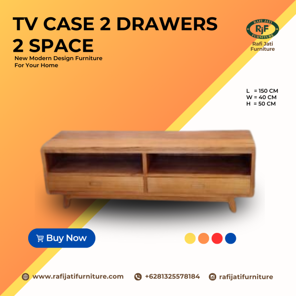A Picture of TV Case 2 Drawer 2 Space By Rafi Jati Furniture Jepara