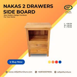 A Picture of Nakas 2 Drawer Side Board By Rafi Jati Furniture Jepara