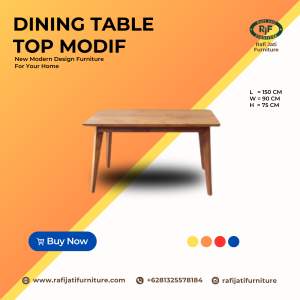 A Picture of Dining Table Top Modif By Rafi Jati Furniture Jepara