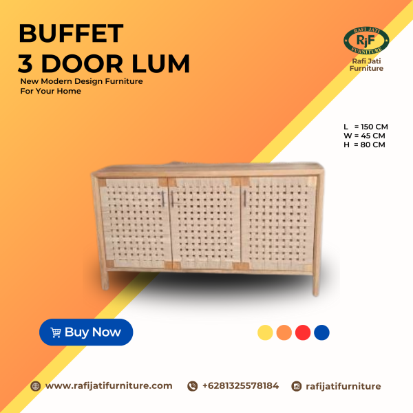 A Picture of Buffet 3 Door Lum By Rafi Jati Furniture Jepara