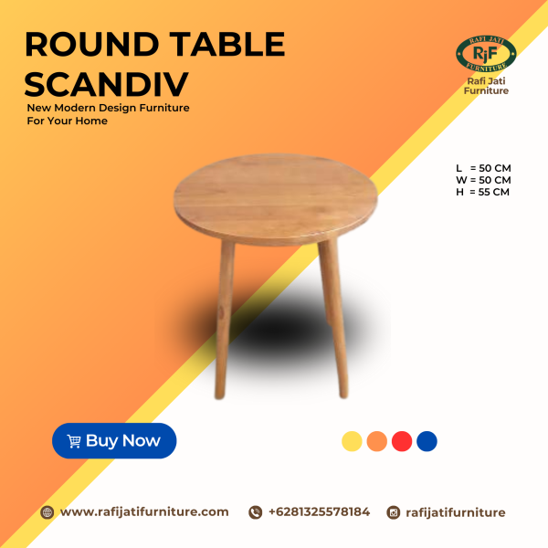A Picture of Round Table Scandiv By Rafi Jati Furniture Jepara