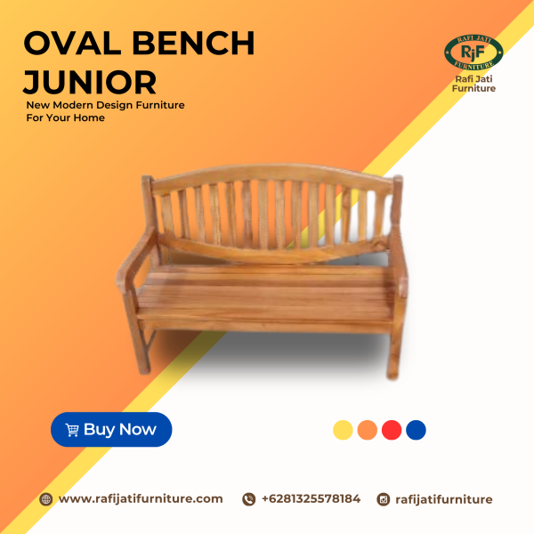 A Picture of Oval Bench Junior By Rafi Jati Furniture Jepara