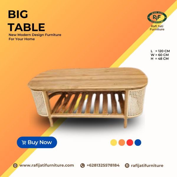 A Picture of Big Table Ayodya Rattan By Rafi Jati Furniture Jepara